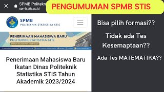 Pengumuman SPMB Politeknik Statistika STIS 2023 [upl. by Alcot]