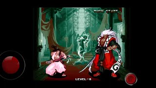 Sogetsu vs Zankuro Boss 1botão MAX L8🕹 samurai shodown [upl. by Anoynek]