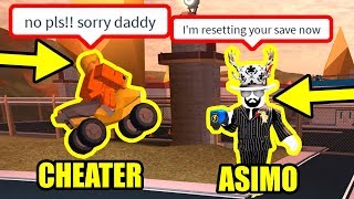 asimo3089 makes JAILBREAK EXPLOITER do this  Roblox Jailbreak Exploiters [upl. by Emerej]