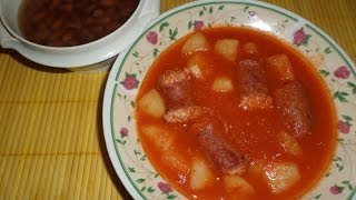 Longaniza con Papas en Salsa Roja [upl. by Mab]