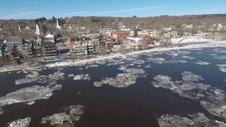 Hallowell Maine Flooding Along the Kennebec1 11518 [upl. by Simonette]