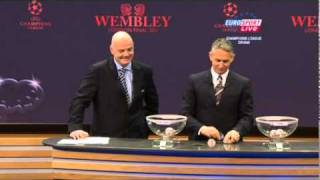 Champions League draw 201011 Wembley final [upl. by Locke]