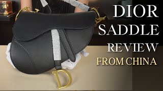 Dior Saddle Bag Review I Medium amp Black I From China [upl. by Jordison]