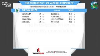 ECB Friendly  Theydon Bois CC v Nazeing Common CC [upl. by Harris16]