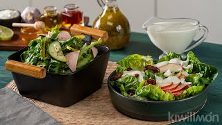 2 aderezos para ensaladas  kiwilimón recetas [upl. by Analaj]