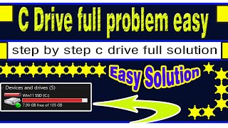 How to Solve C Drive Full and Out of Space in Windows 11 [upl. by Assenal]