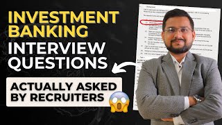 Investment Banking Interview Question With Detailed Answers MUST Watch for Core Finance Jobs [upl. by Pilloff]