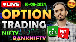 16 Aug 2024 Live Trading  Sensex Zero Hero  Stocks Live Trading Strategy  Ashu Trader [upl. by Uund133]