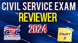 2024 CIVIL SERVICE EXAM REVIEWER PART 2  CSE GENERAL INFORMATION  CSC 2024 [upl. by Htebasyle]