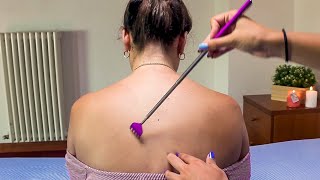 ASMR Relaxing Back Tracing Scratch Play SUB ENG [upl. by Aleacim]