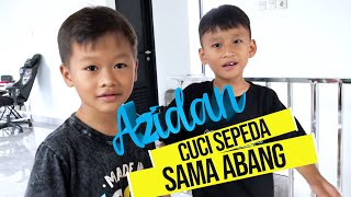 AZIDAN VS ABANG KALI INI BALAPAN CUCI SEPEDA [upl. by Kind]