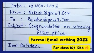 how to write Email 2023 ।।Formal email writing in english  Email writing formal in English [upl. by Kcitrap65]