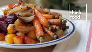 Roasted Vegetables Recipe  Miso Honey Roasted Vegetables [upl. by Kalam]