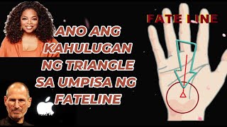 PALMISTRY Triangle sa Umpisa ng FateLine  Patnubay TV [upl. by Ylnevaeh]