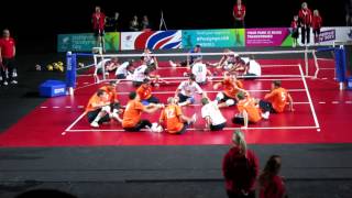 Paralympics  Sitting Volleyball Warmup [upl. by Sivle901]