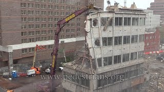 Column Buckles 030 During Demolition [upl. by Nohs]