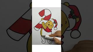 Winnie the Pooh Christmas Coloring shorts coloring markers coloringtime winniethepooh [upl. by Hayyikaz]