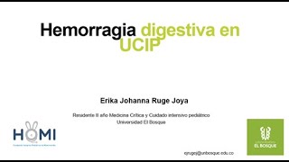 Hemorragia digestiva en UCIP 1 de 2 Curso Fisiología UCIP 20240918 [upl. by Anirol105]