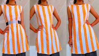 How to make One piece dress with easy method fashion dress treding [upl. by Engis145]