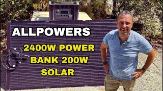 ALLPOWERS Solar Generator 2400W S2000 Pro  SF200 200W Flexible Solar Panel [upl. by Sayed87]