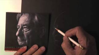 Draw a Realistic Portrait With White Pencils On Black Paper White On Black 1 [upl. by Naejamron]