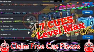 Claim Free Cue Pieces To Level Max  7 Cues Max In 8 Ball Pool By Nadeem 8BP amp Free Rewards [upl. by Reniar]