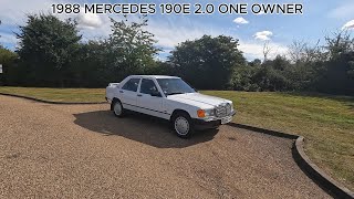 1988 MERCEDES 190E 20 ONE OWNER [upl. by Ytsirc]