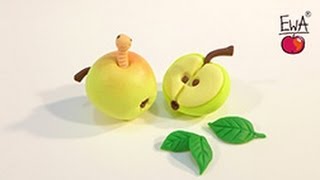 APPLE polymer clay tutorial – JABŁUSZKO z modeliny [upl. by Ferri]