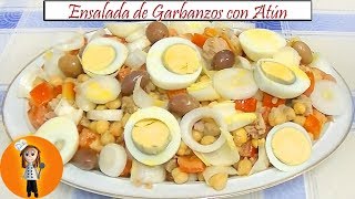 Ensalada de Garbanzos con atún  Receta de Cocina en Familia [upl. by Juliette]