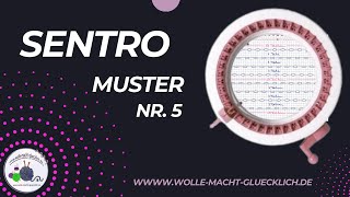 Muster Nr5 für Sentro  Addi  Strickmaschine  Kurbelmaschine  kurbeln  macht einfach Spaß [upl. by Ecirpac624]