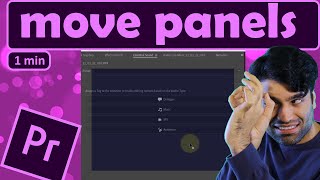 How to move panels in Premiere Pro [upl. by Relda]