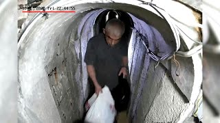 Vídeo mostra Sinwar em túnel de Gaza pouco antes do ataque de 7 de outubro  AFP [upl. by Ellett]