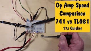 Op Amp Speed Comparison  uA741 vs TL081  Kinda Unfair electronics experiment [upl. by Rab]