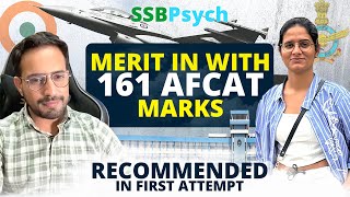 161 Marks AFCAT  Shivangi 2 AFSB Mysuru  Merit In  SSBPsych [upl. by Lachus]