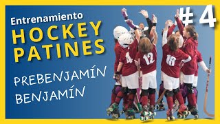 Hockey patines  Entrenamiento Prebenjamines  Benjamines  1xP  2x1  3x3 [upl. by Eiramllij180]