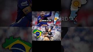 Pele🇧🇷 vs Messi🇦🇷 at 30 🥶☠️ shorts viralvideo funny trending football [upl. by Karil]