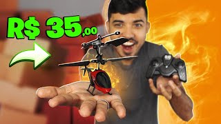 HELICÓPTERO DE CONTROLE REMOTO VALE A PENA unboxing  teste [upl. by Llennahc]