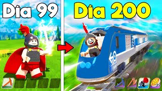 Sobreviví 200 DÍAS en LEGO FORTNITE 😅😨 INVICTOR y LOS COMPAS [upl. by Reddin]