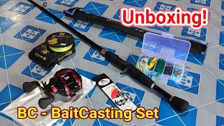 Rod Reel BC BaitCasting Full Set  Unboxing [upl. by Ahsuatan798]