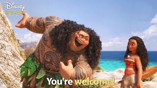 Youre Welcome  Moana Lyric Video  DISNEY SINGALONGS [upl. by Sidoon]