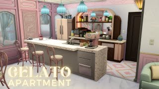 Art Deco Gelato Bar apartment 🍨 The Sims 4 Speed Build 🍨 No cc [upl. by Anirbes669]