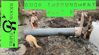 Duck ImpoundmentBeaver Dam Water Control StructurePart 2INSTALL [upl. by Alfonso]