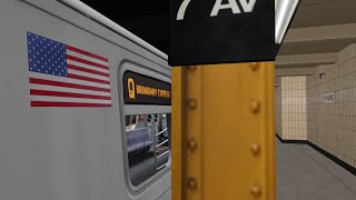 Openbve RP R160A Q to Coney Island [upl. by Anuayek]