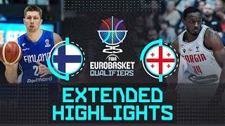 Finland 🇫🇮 vs Georgia 🇬🇪  Extended Highlights  FIBA EuroBasket 2025 Qualifiers [upl. by Sukcirdor]