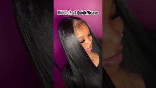 Quick weave that looks like a silk press 😱🔥 hair quickweave viralvideo viralshorts natural [upl. by Chrisse]