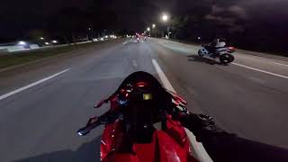 Crazy Late Night Group Ride With Friends CBR 600rr [upl. by Jehiah364]