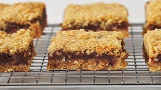 Date Squares Classic Verson  Joyofbakingcom [upl. by Edahc555]