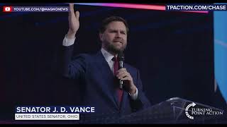 🇺🇸 Sen JD Vance  The People’s Convention 2024 by Turning Point Action in Detroit Michigan CC [upl. by Nyved281]