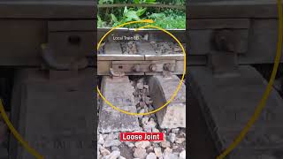 Railway joint loose fishplate vibration sleeper damage and broken shortsvideo shorts railway [upl. by Nnaul]