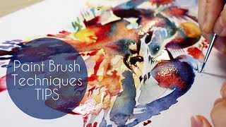 How I use Filbert Paintbrush  Watercolor BRUSH Tutorial [upl. by Ahsemot]